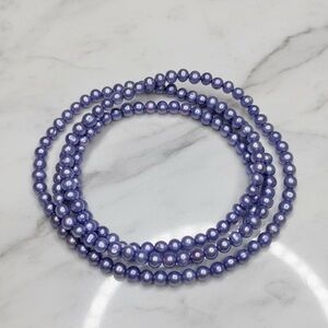 Dainty Lavender Freshwater Pearl Double Strand Necklace